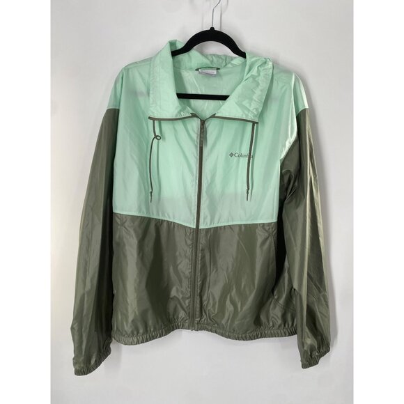COLUMBIA WOMEN'S FLASH FORWARD WINDBREAKER SIZE XL 2 TONE JACKET - Picture 1 of 5